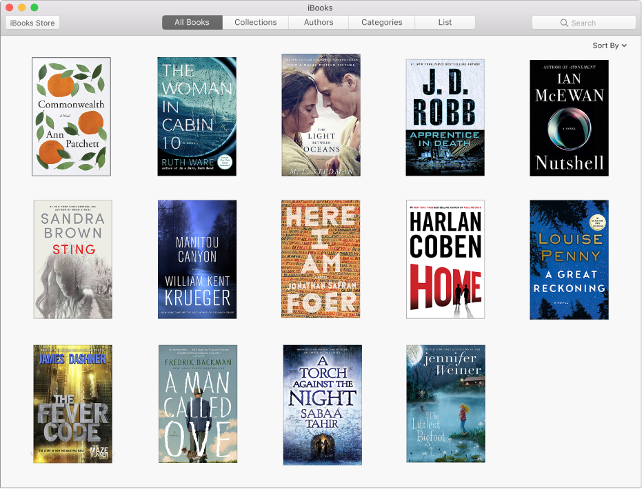 iBooks library on Mac