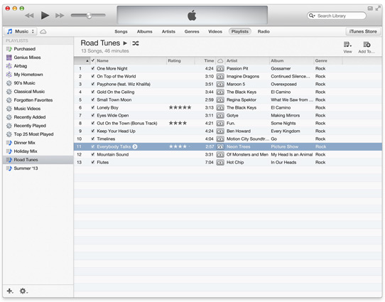 iTunes 11 library and album grid