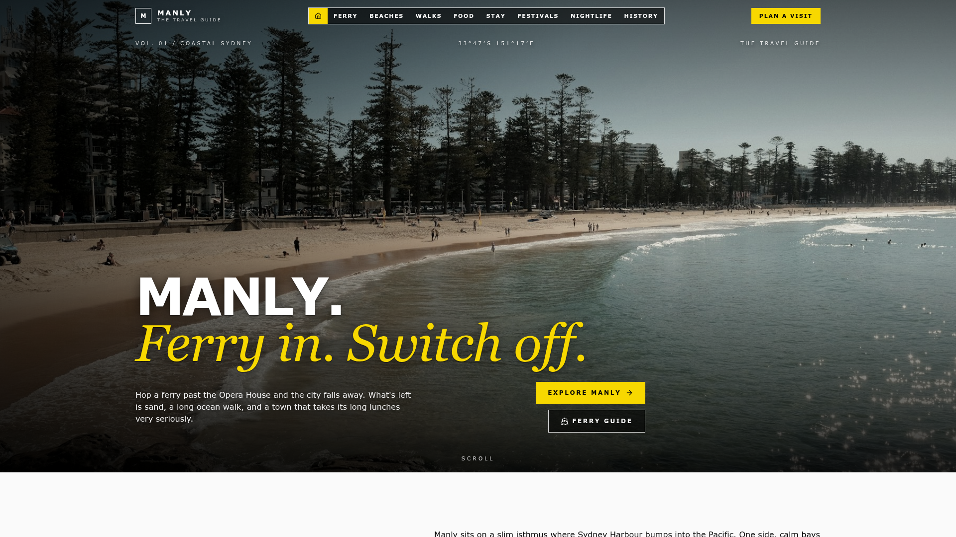 Manly Sydney: Ferry in. Switch off.