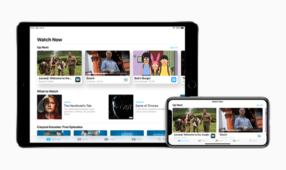 Apple TV interface across devices